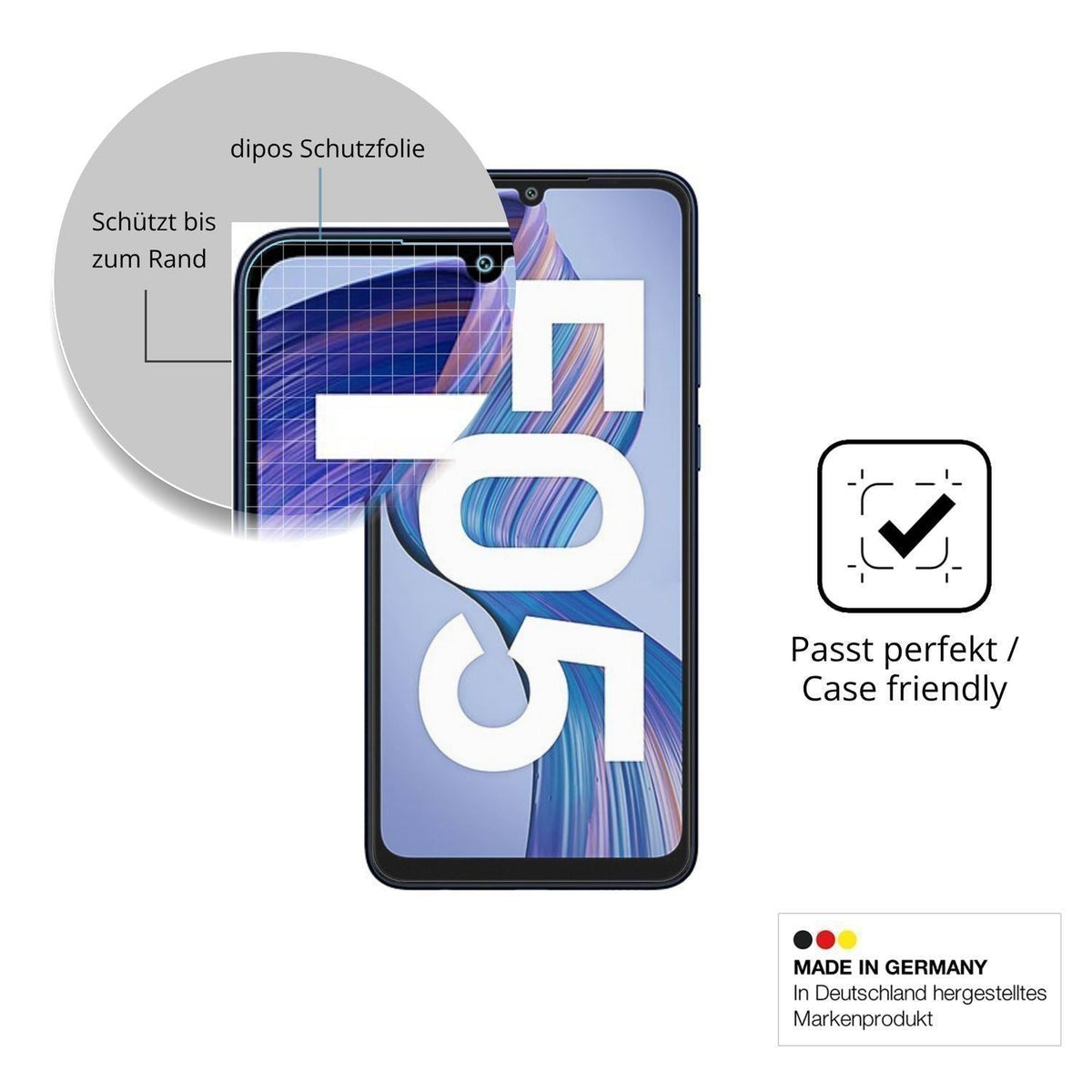 2x 9H Schutzfolie matt für Samsung Galaxy F05 Panz (6)