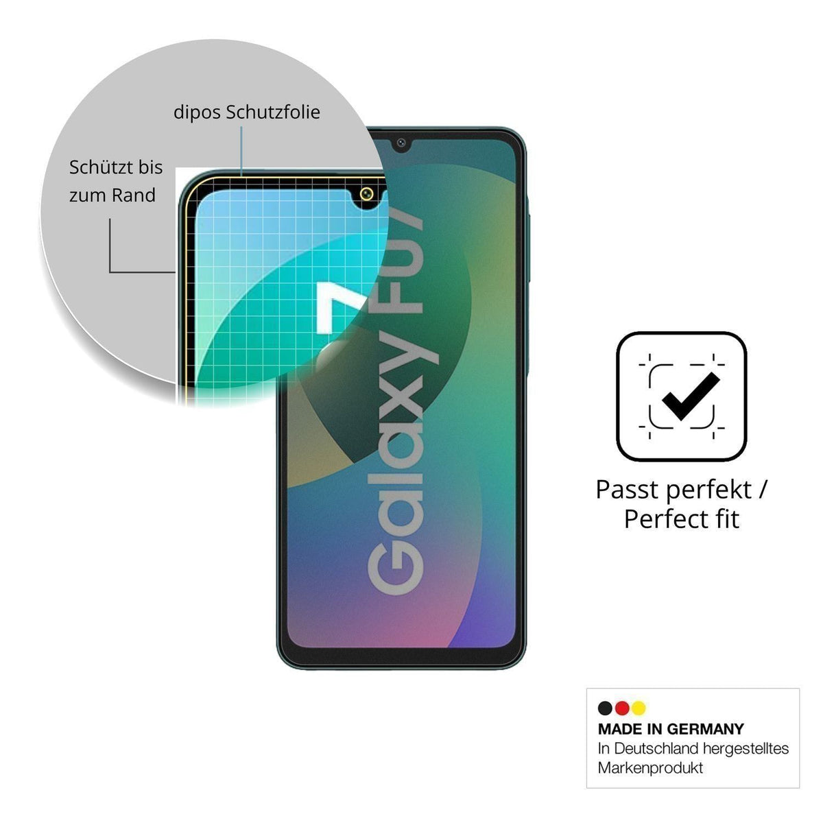 Blickschutzfolie für Samsung Galaxy F07 matt Schut (4)