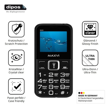 4x Schutzfolie klar für Maxvi B200 Display-Schutzf (7)
