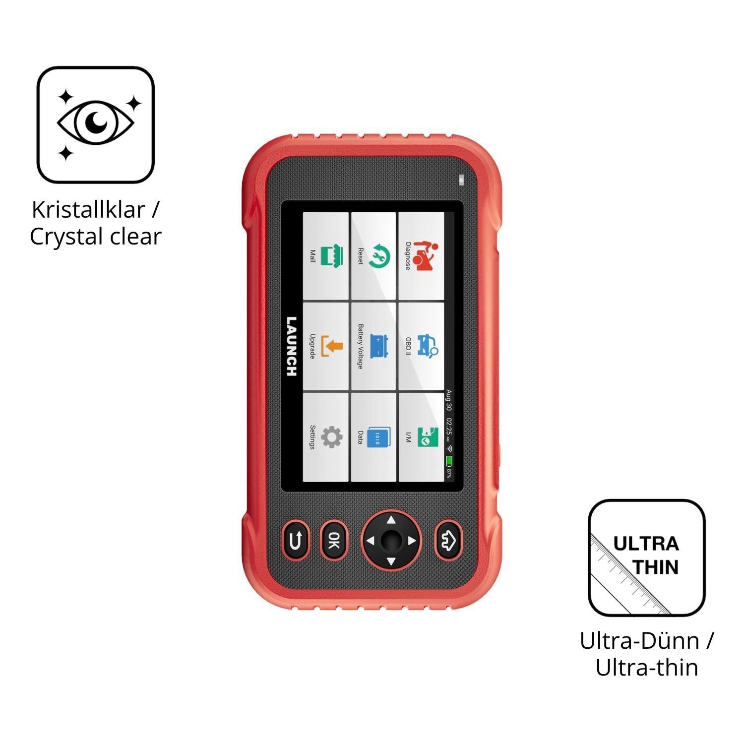 2x Schutzfolie klar für Launch CRP129E Plus Displa (5)