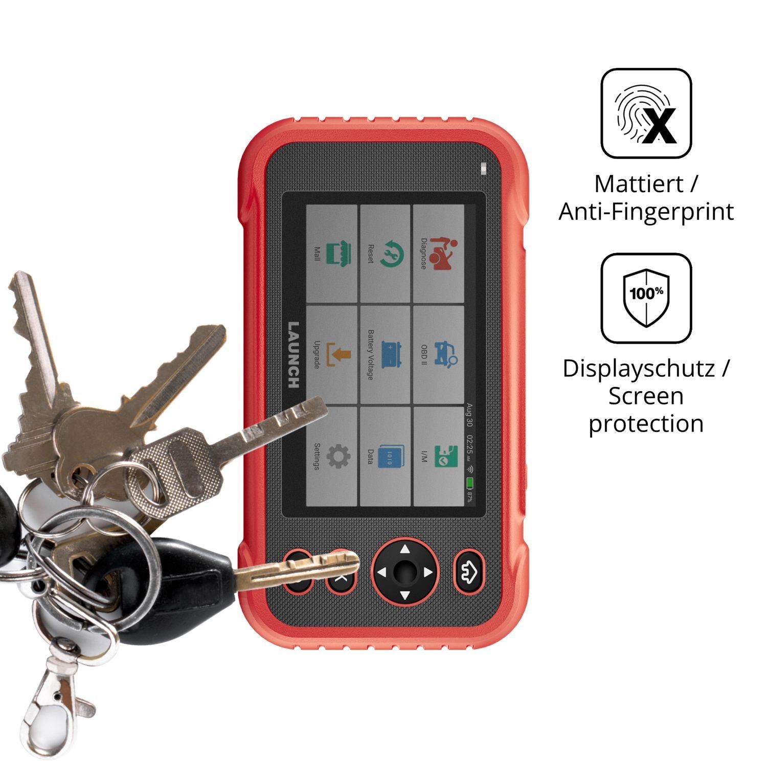 Blickschutzfolie für Launch CRP129E Plus matt Schu (3)
