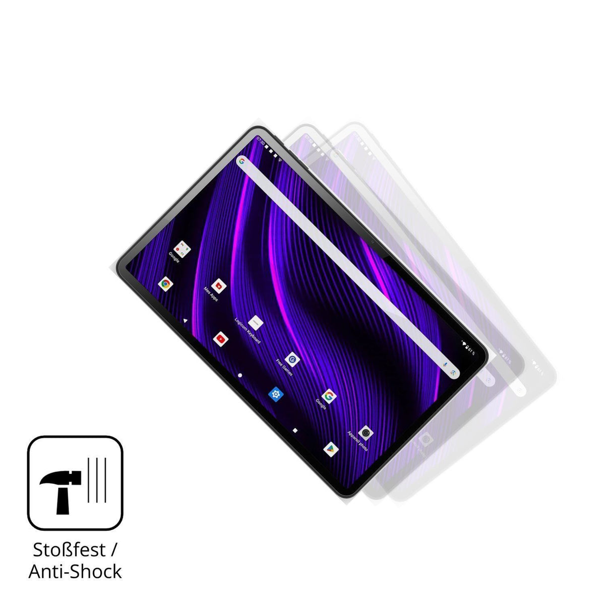 2x 9H Schutzfolie für LOGICOM Tab Fold 12 Panzerfo (4)