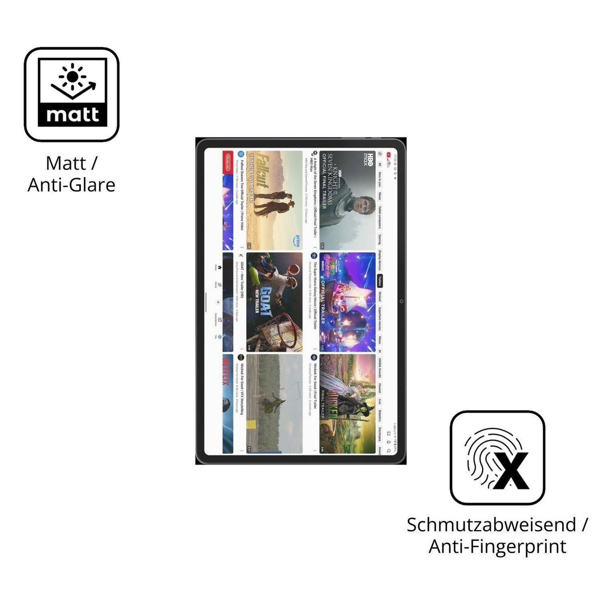 2x Schutzfolie matt für Alldocube iPlay 70 Pad Pro (5)