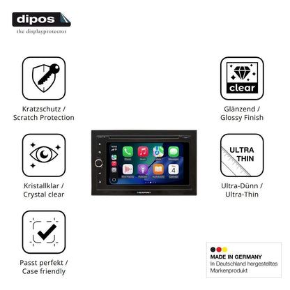 2x Schutzfolie klar für Blaupunkt Vienna 700 DAB D (7)