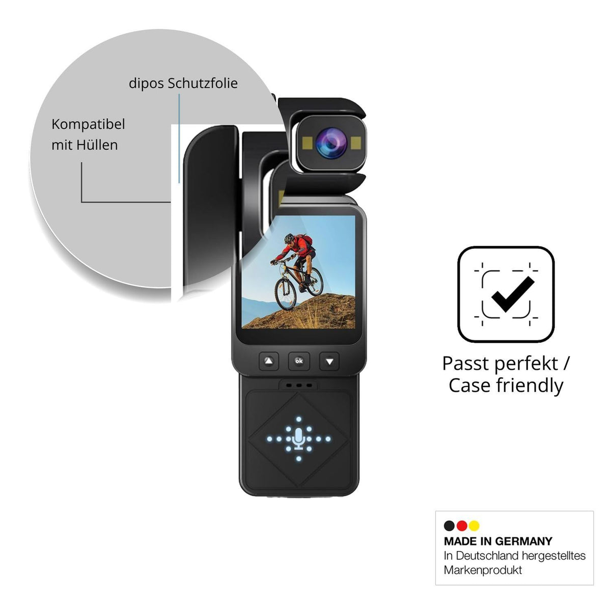 4x Schutzfolie klar für BETTERMO 1 Action Cam Disp (6)