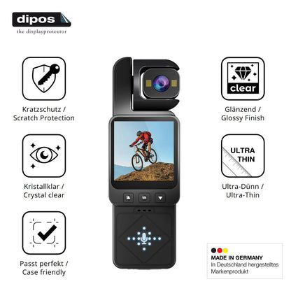 4x Schutzfolie klar für BETTERMO 1 Action Cam Disp (7)