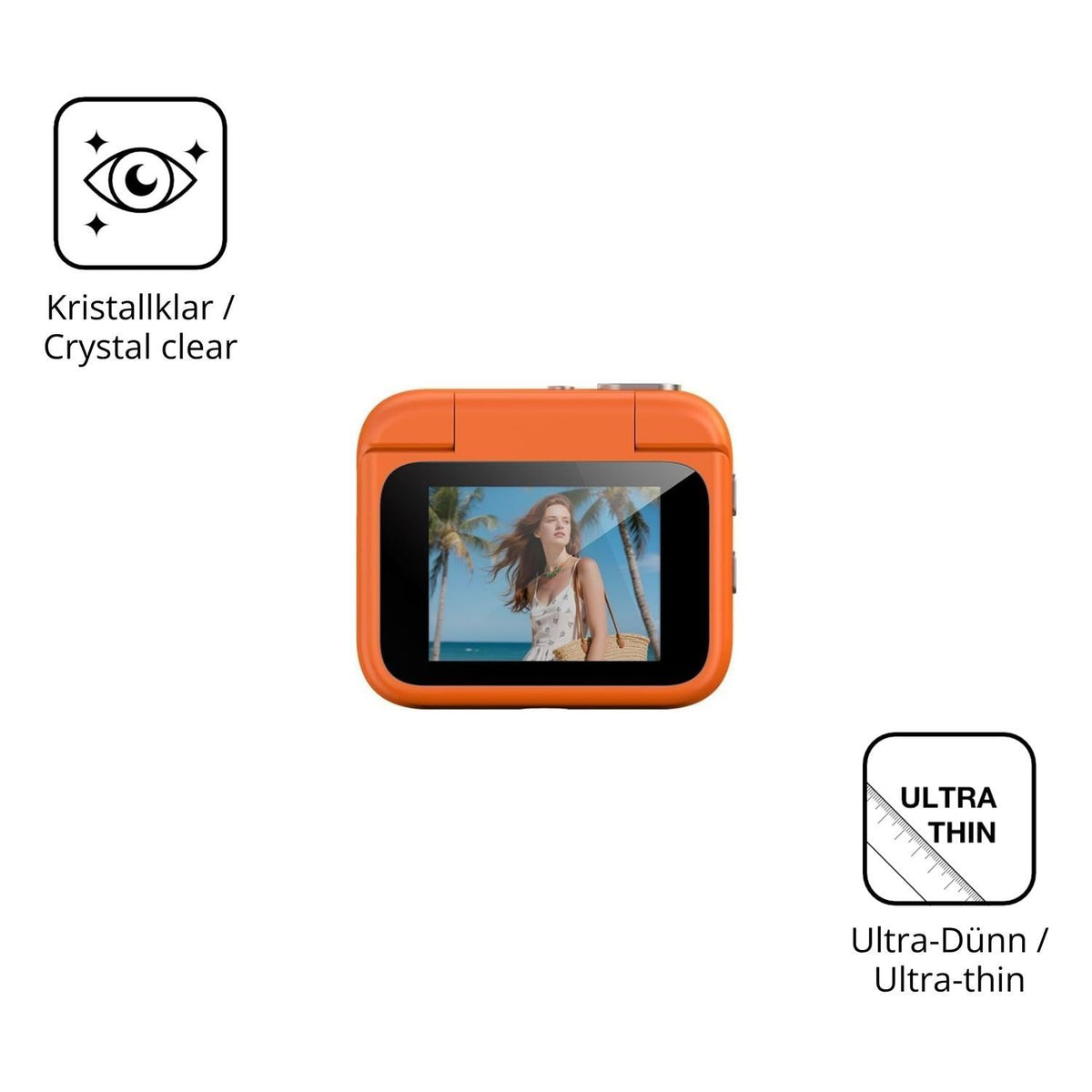 4x Schutzfolie klar für EasyByMall Y360 Action Cam (5)