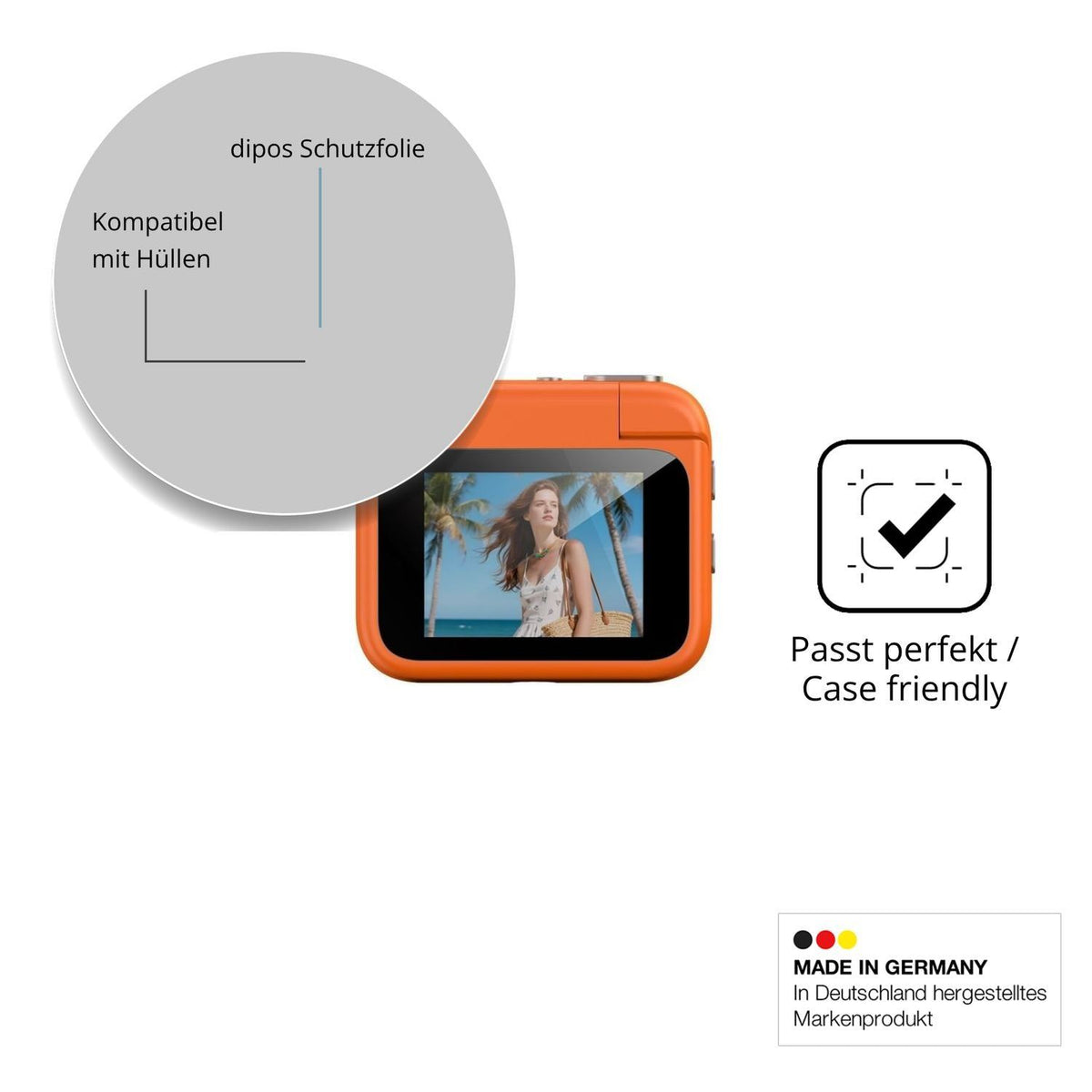 4x Schutzfolie klar für EasyByMall Y360 Action Cam (6)