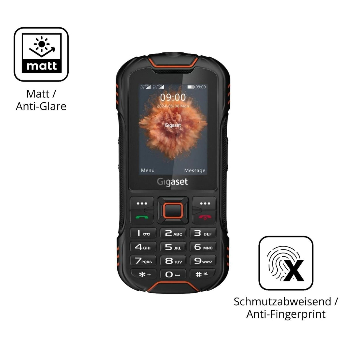 4x Schutzfolie matt für Gigaset GLX8 Plus Display- (5)