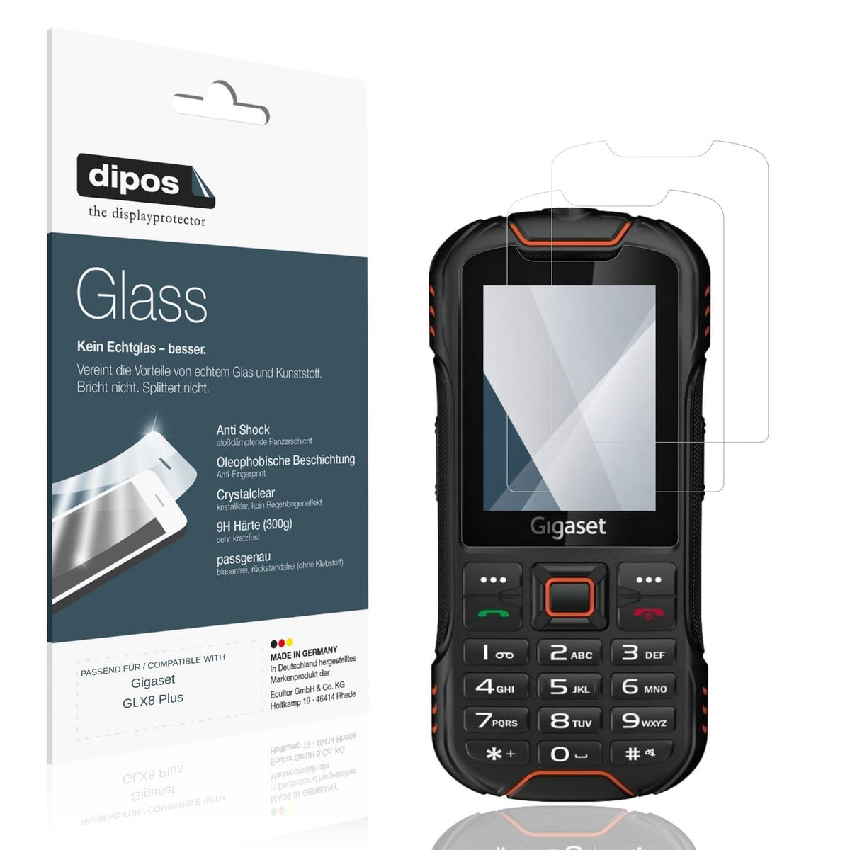2x 9H Schutzfolie für Gigaset GLX8 Plus Panzerfoli (1)