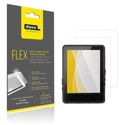 2x 3D Full Cover Schutzfolie für Aroeally D6 MP3-P (1)