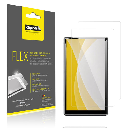 2x 3D Full Cover Schutzfolie für Diofox M10 MP3-Pl (1)