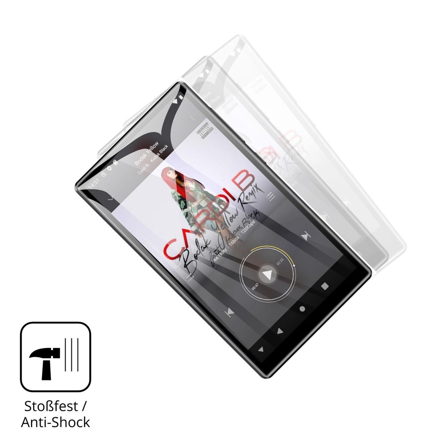 2x 3D Full Cover Schutzfolie für Diofox M10 MP3-Pl (4)