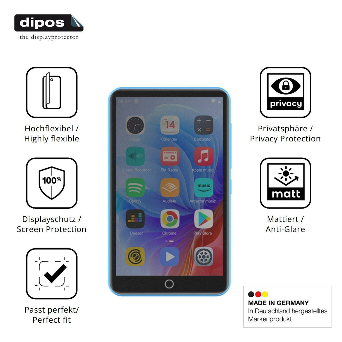 Full Cover Privacy Blickschutzfolie für ZAQE M505  (5)