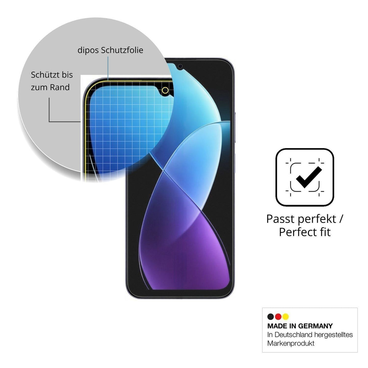 2x Full Cover Schutzfolie matt für Redmi R70m 5G (6)