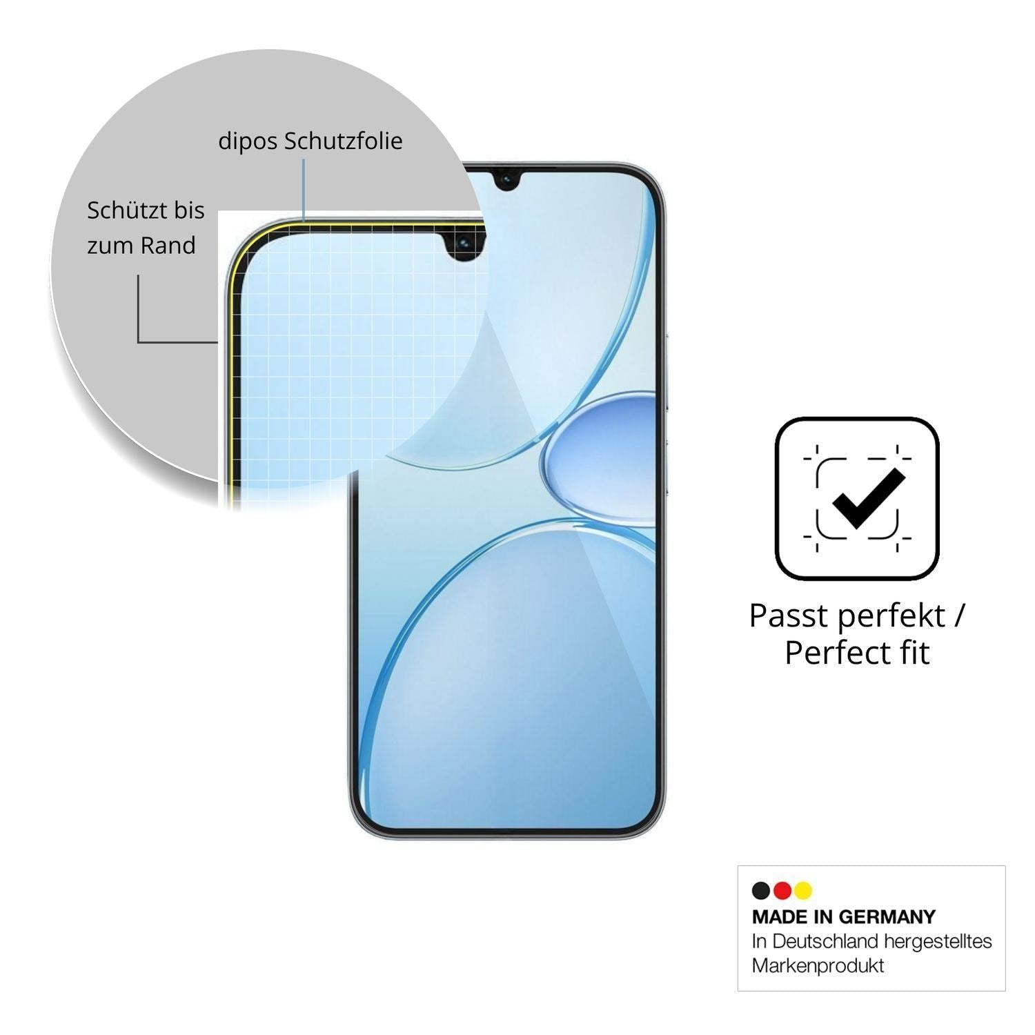 2x 3D Full Cover Schutzfolie für Realme Narzo 100  (6)