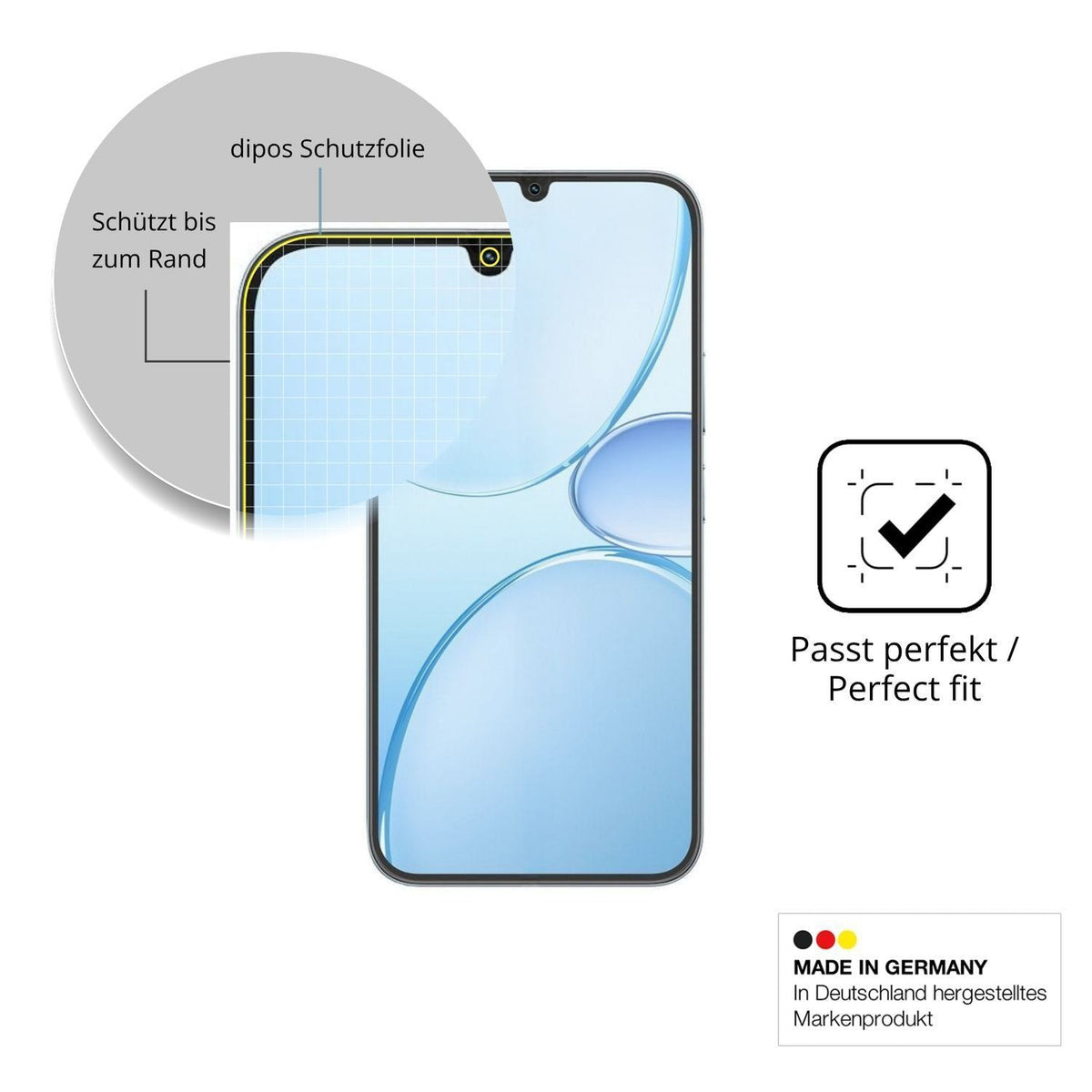 2x Full Cover Schutzfolie matt für Realme Narzo 10 (6)