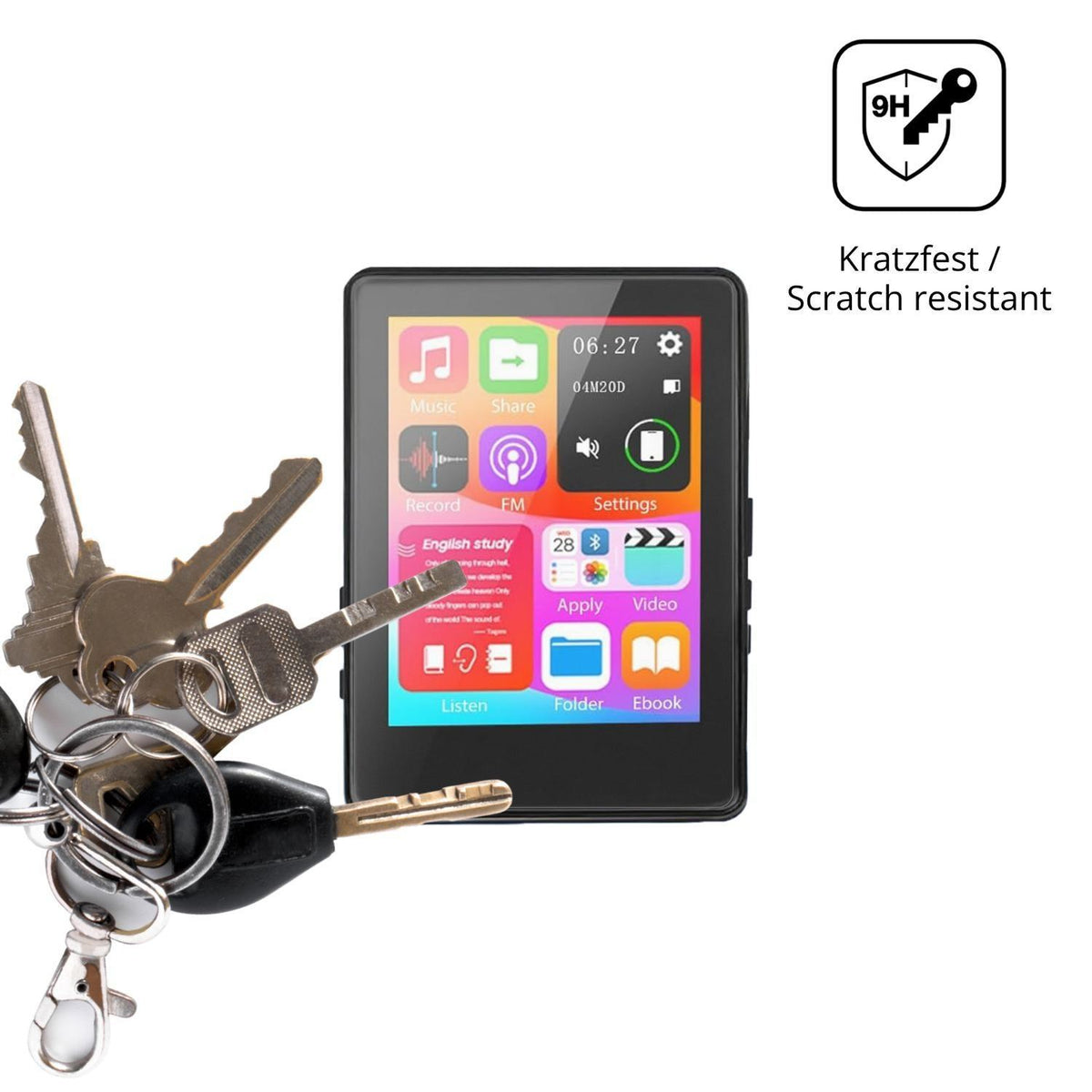2x 9H Schutzfolie matt für Taichaeu D6 MP3-Player  (3)