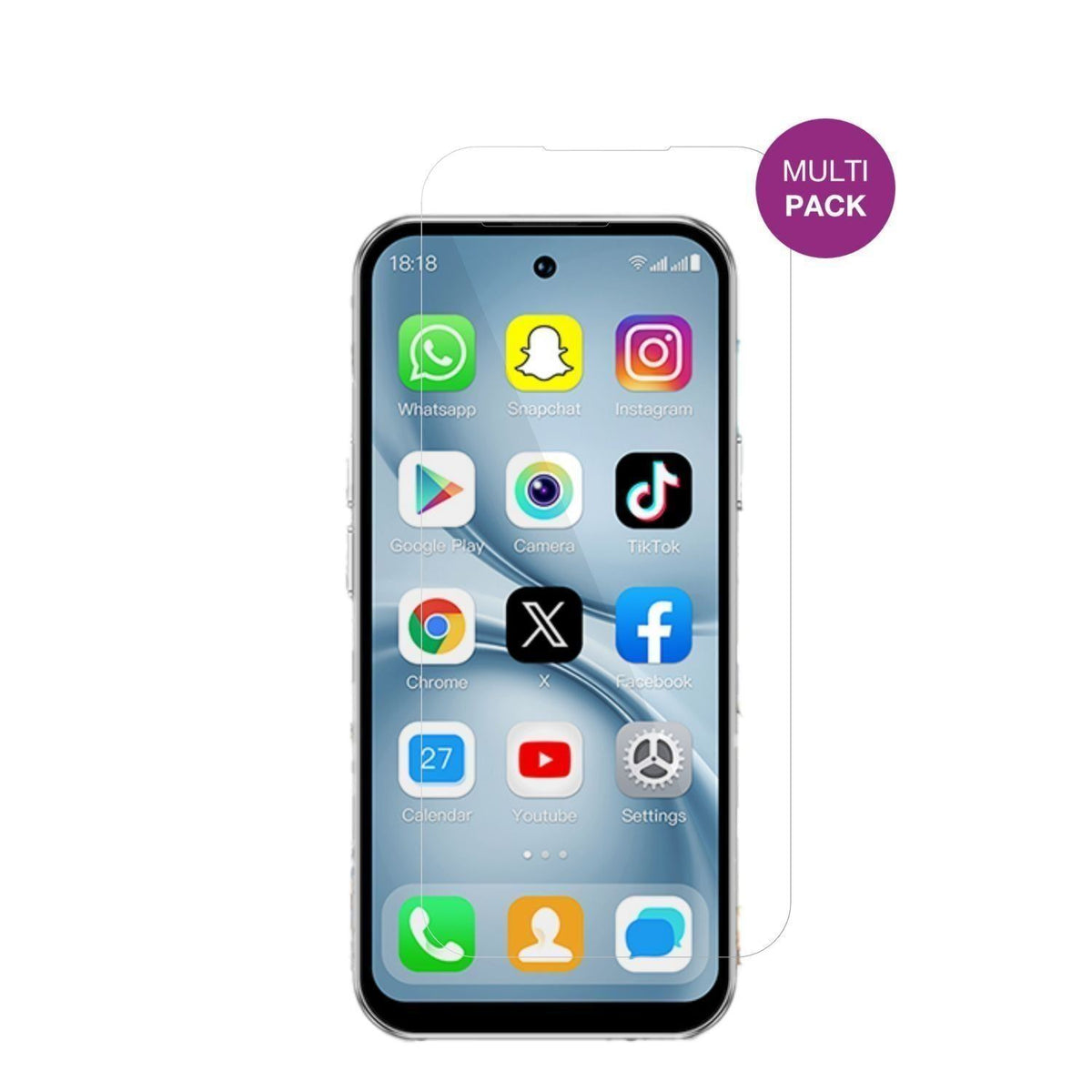 4x Schutzfolie klar für viqee A19PRO Mini-Smartpho (2)