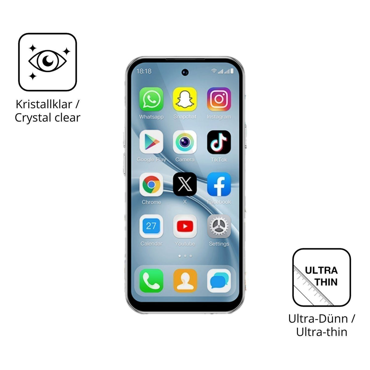 4x Schutzfolie klar für viqee A19PRO Mini-Smartpho (5)