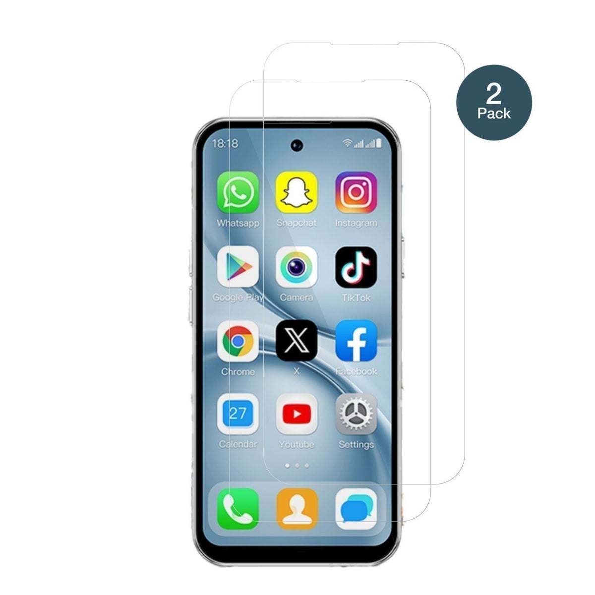 2x 9H Schutzfolie für viqee A19PRO Mini-Smartphone (2)