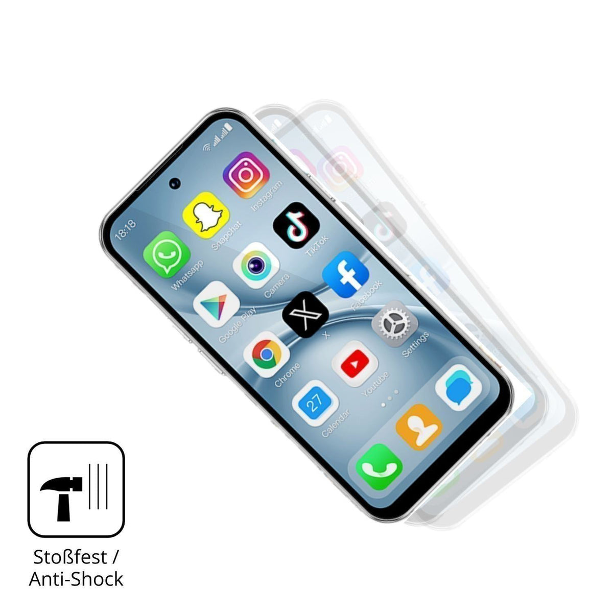 2x 9H Schutzfolie für viqee A19PRO Mini-Smartphone (4)