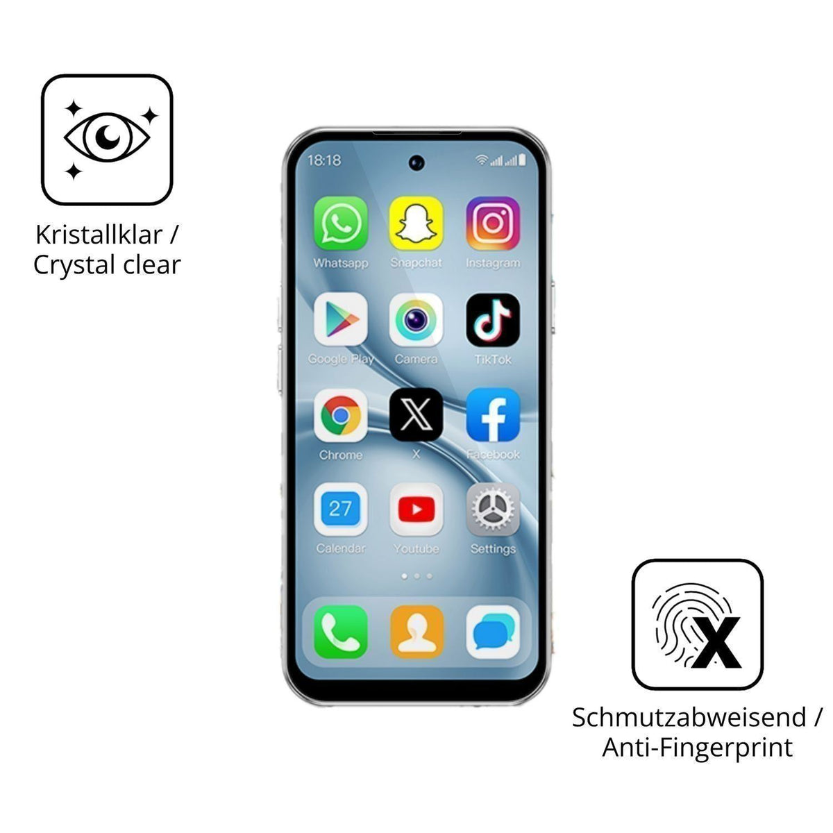 2x 9H Schutzfolie für viqee A19PRO Mini-Smartphone (5)