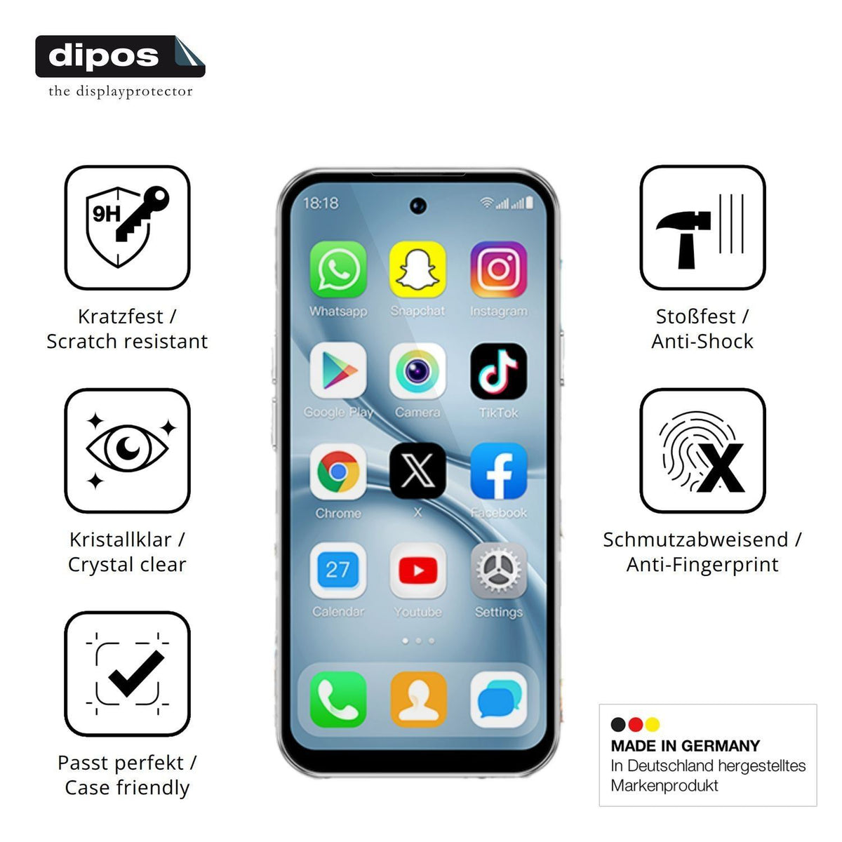2x 9H Schutzfolie für viqee A19PRO Mini-Smartphone (7)