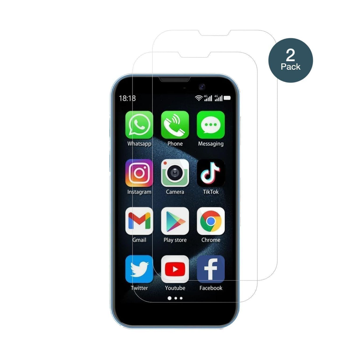 2x 9H Schutzfolie für BLKE S 18 Pro Mini-Smartphon (2)