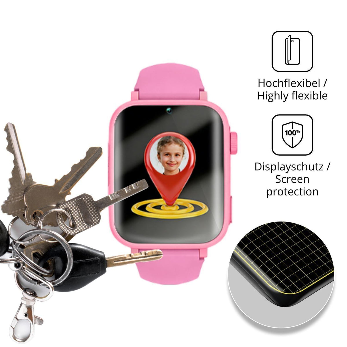 2x 3D Full Cover Schutzfolie für JHLGRE Kids Smart (3)