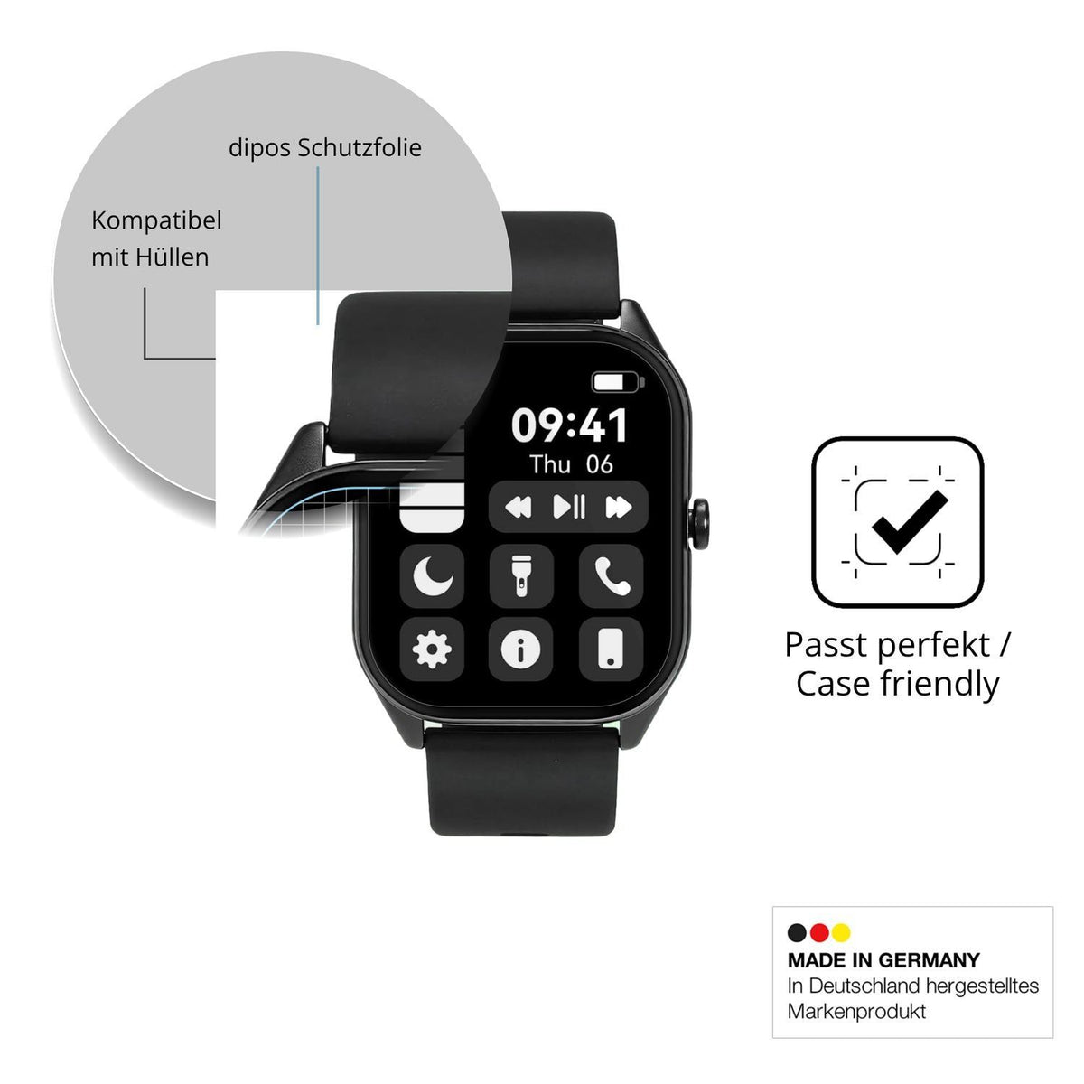 6x Schutzfolie klar für Rainpal T13 Display-Schutz (6)