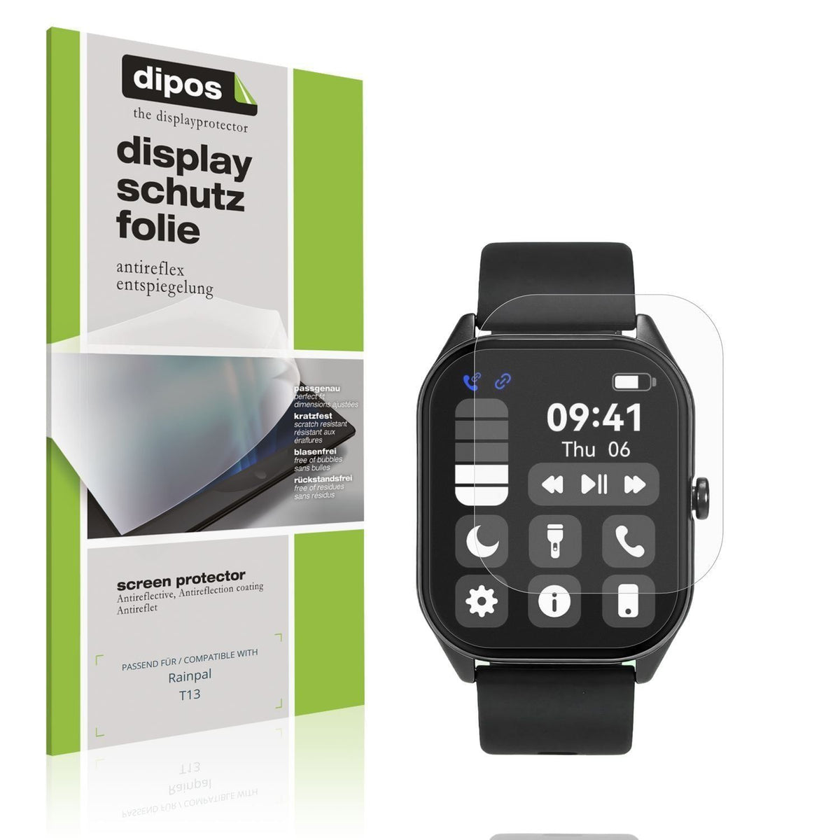 6x Schutzfolie matt für Rainpal T13 Display-Schutz (1)