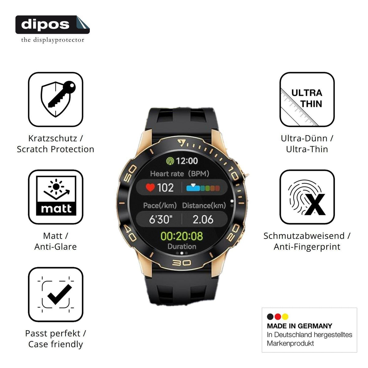 6x Schutzfolie matt für BENYAR SMART TX7 Display-S (7)