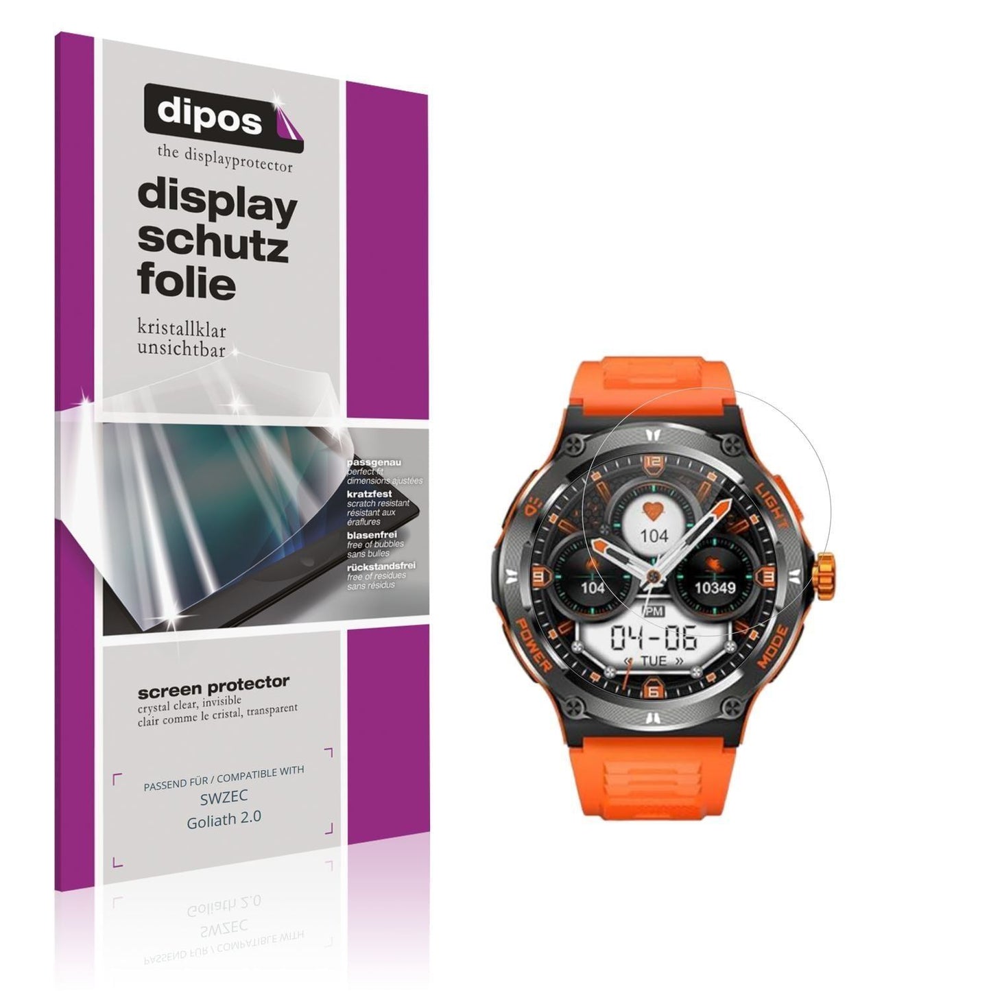 6x Schutzfolie klar für SWZEC Goliath 2.0 Display- (1)
