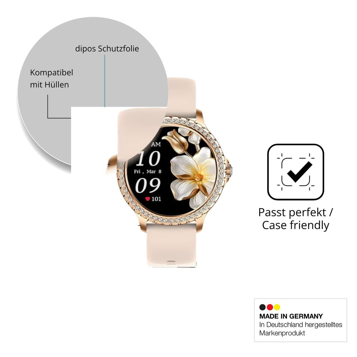 6x Schutzfolie klar für CHOOSETIME BW1845 Display- (6)