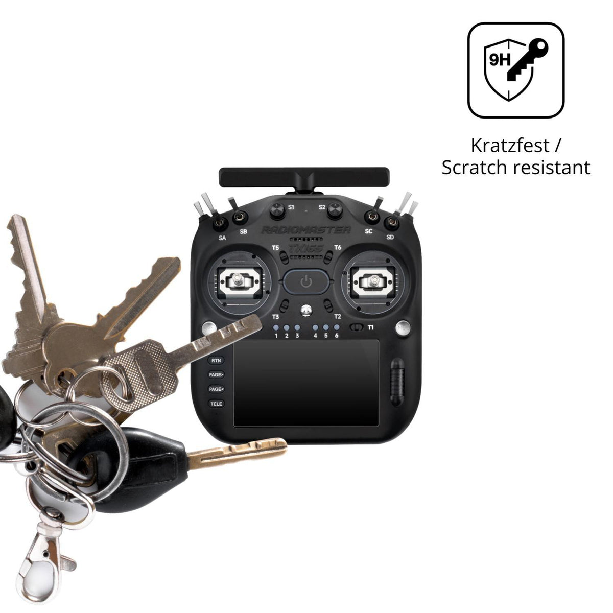 2x 9H Schutzfolie für Radiomaster TX16S MK3 Panzer (3)