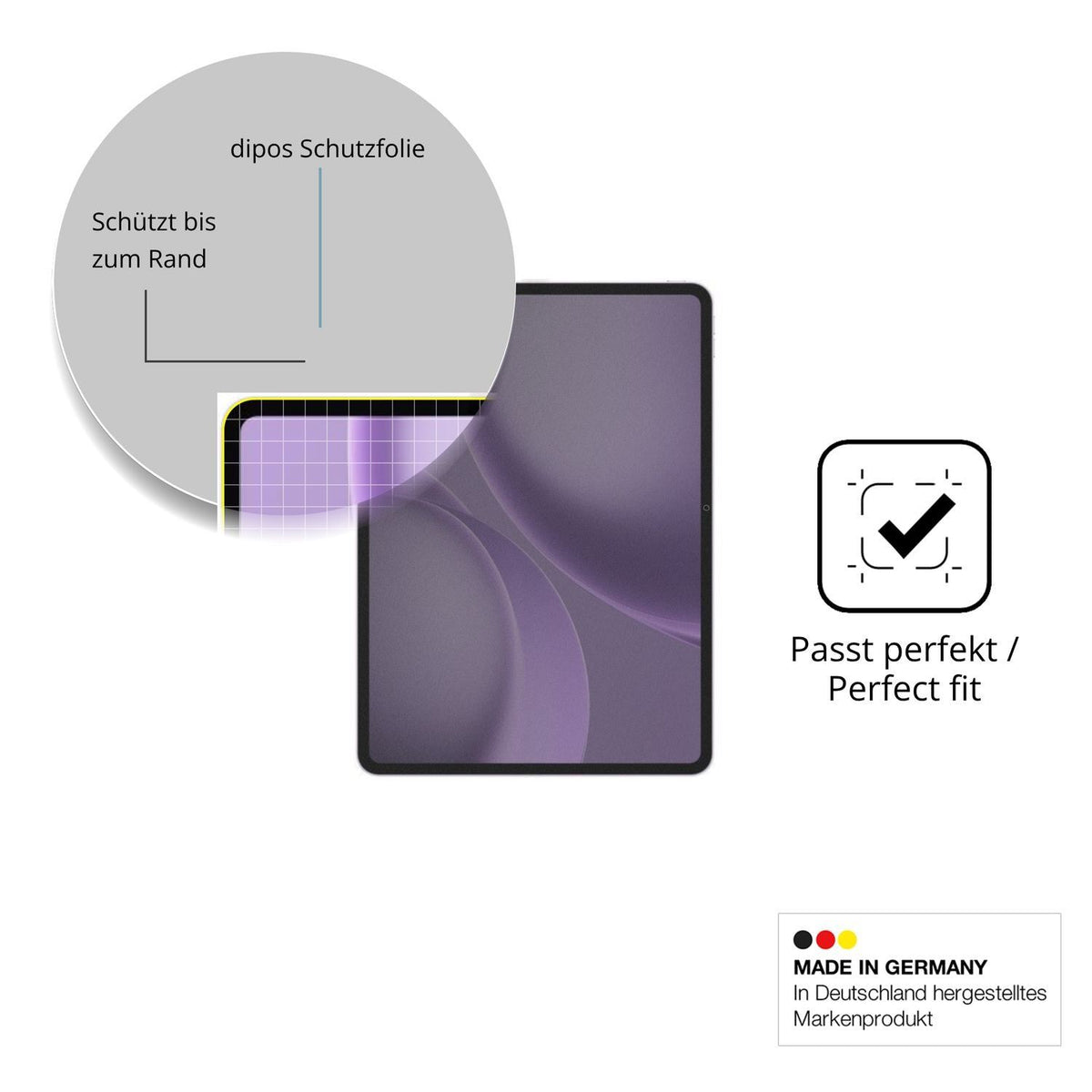 Blickschutzfolie für Oppo Pad 5 Pro matt Schutzfol (4)