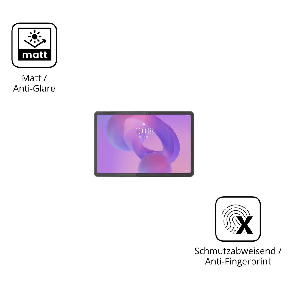 2x Schutzfolie matt für Lenovo Idea Tab 11 Zoll Di (5)