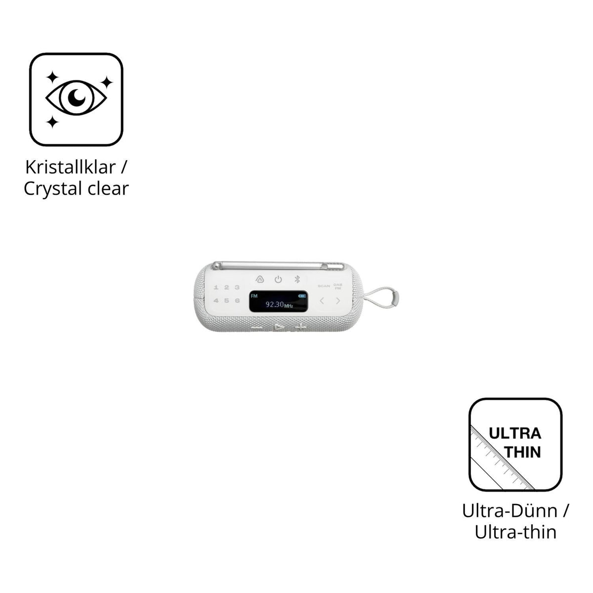 2x Schutzfolie klar für JBL Tuner 3 Display-Schutz (5)