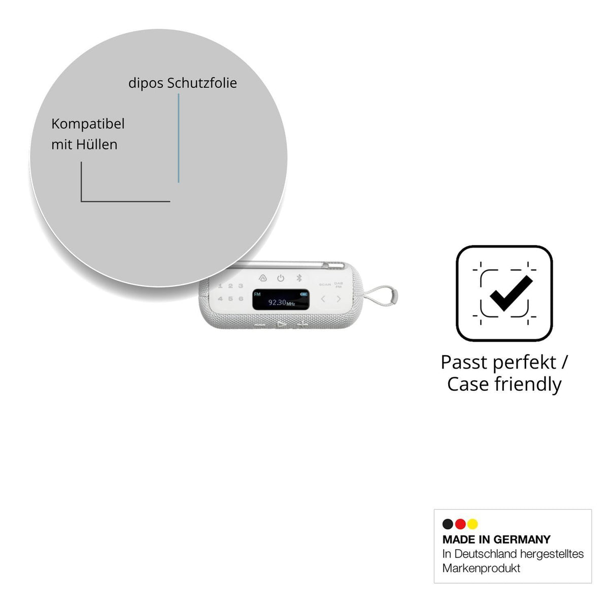 2x Schutzfolie klar für JBL Tuner 3 Display-Schutz (6)
