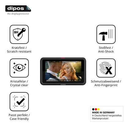 2x 9H Schutzfolie für Atomos Ninja TX GO 5 Zoll Pa (7)