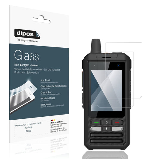 2x 9H Schutzfolie für Uniwa F80S Panzerfolie (1)