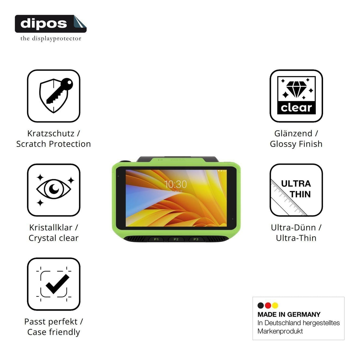 4x Schutzfolie klar für Zebra WT6400 Display-Schut (7)