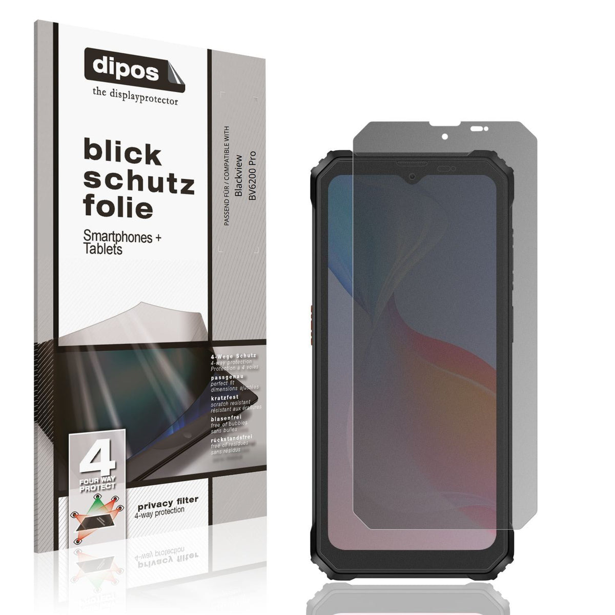 Blickschutzfolie für Blackview BV6200 Pro matt Sch (1)