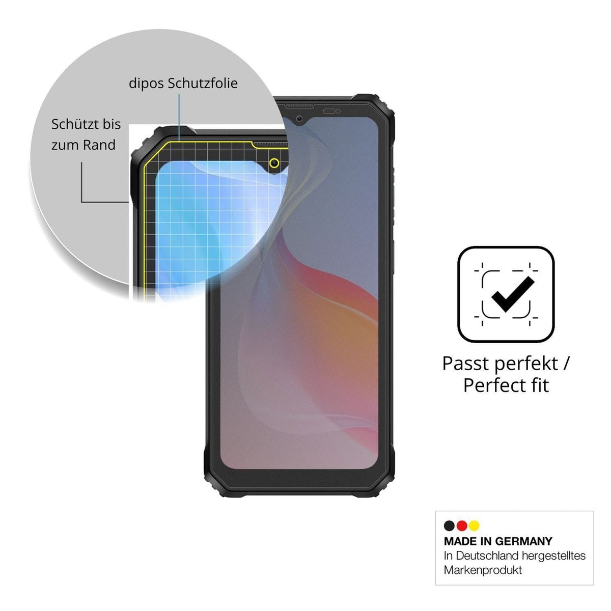 Blickschutzfolie für Blackview BV6200 Pro matt Sch (4)