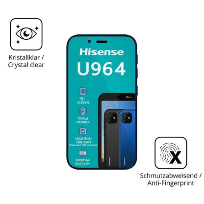 2x 9H Schutzfolie für Hisense U964 Panzerfolie (5)