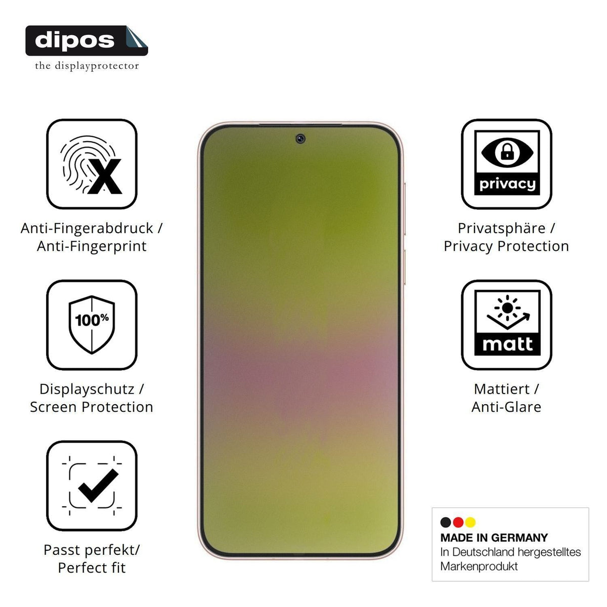 Blickschutzfolie für Huawei Pura 90 Pro matt Schut (5)