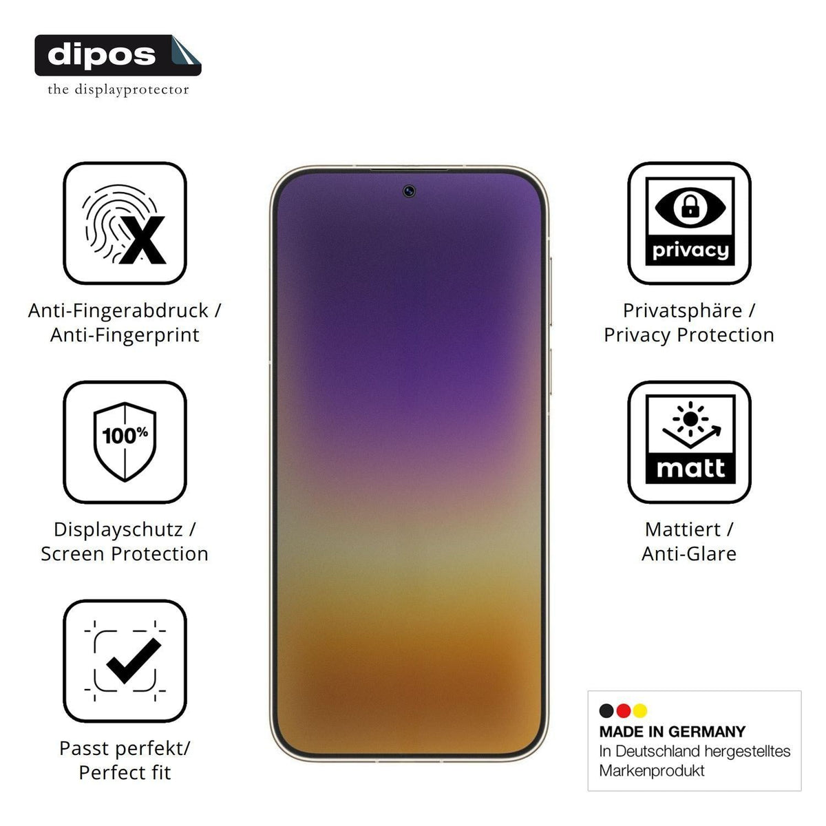 Blickschutzfolie für Huawei Pura 90 Pro Max matt S (5)