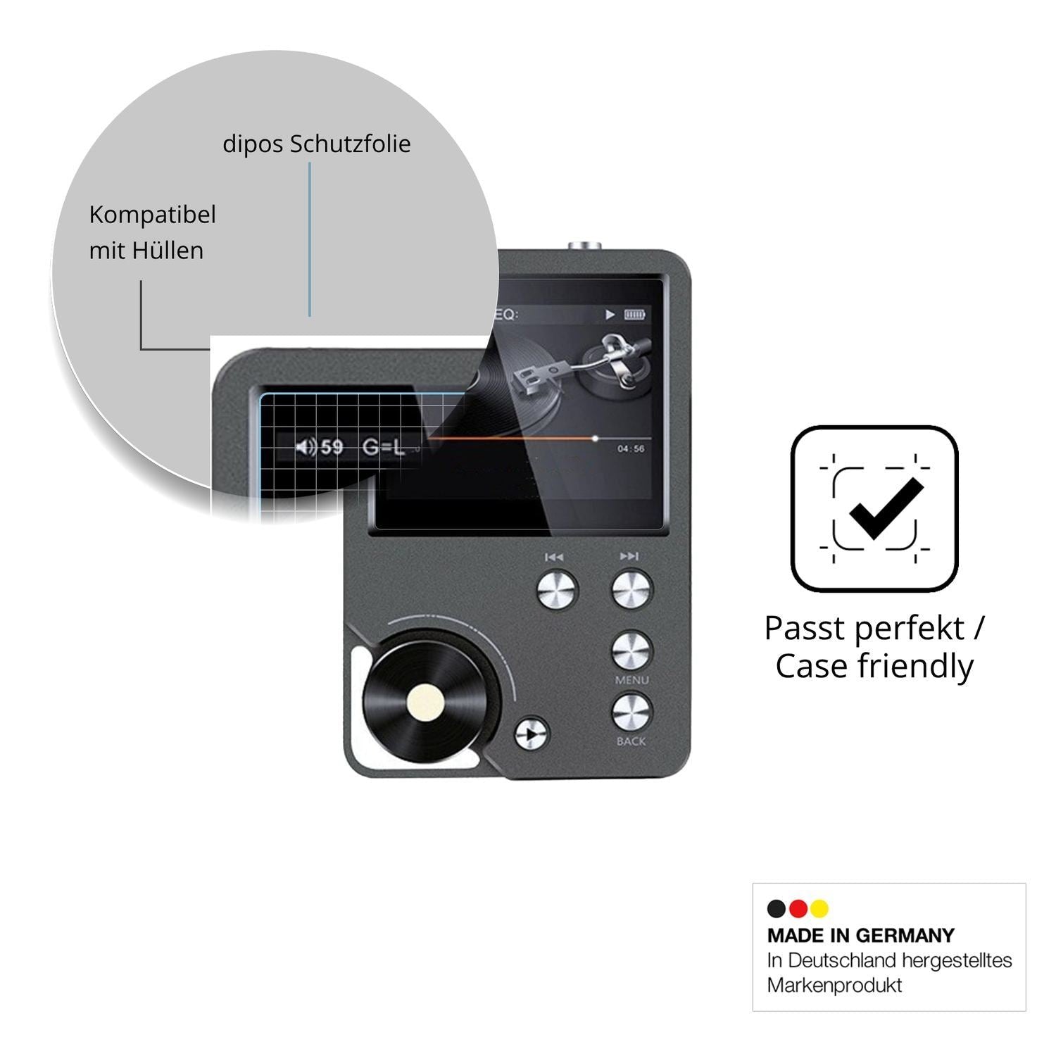 4x Schutzfolie klar für Ouitble Hi Res MP3-Player  (6)