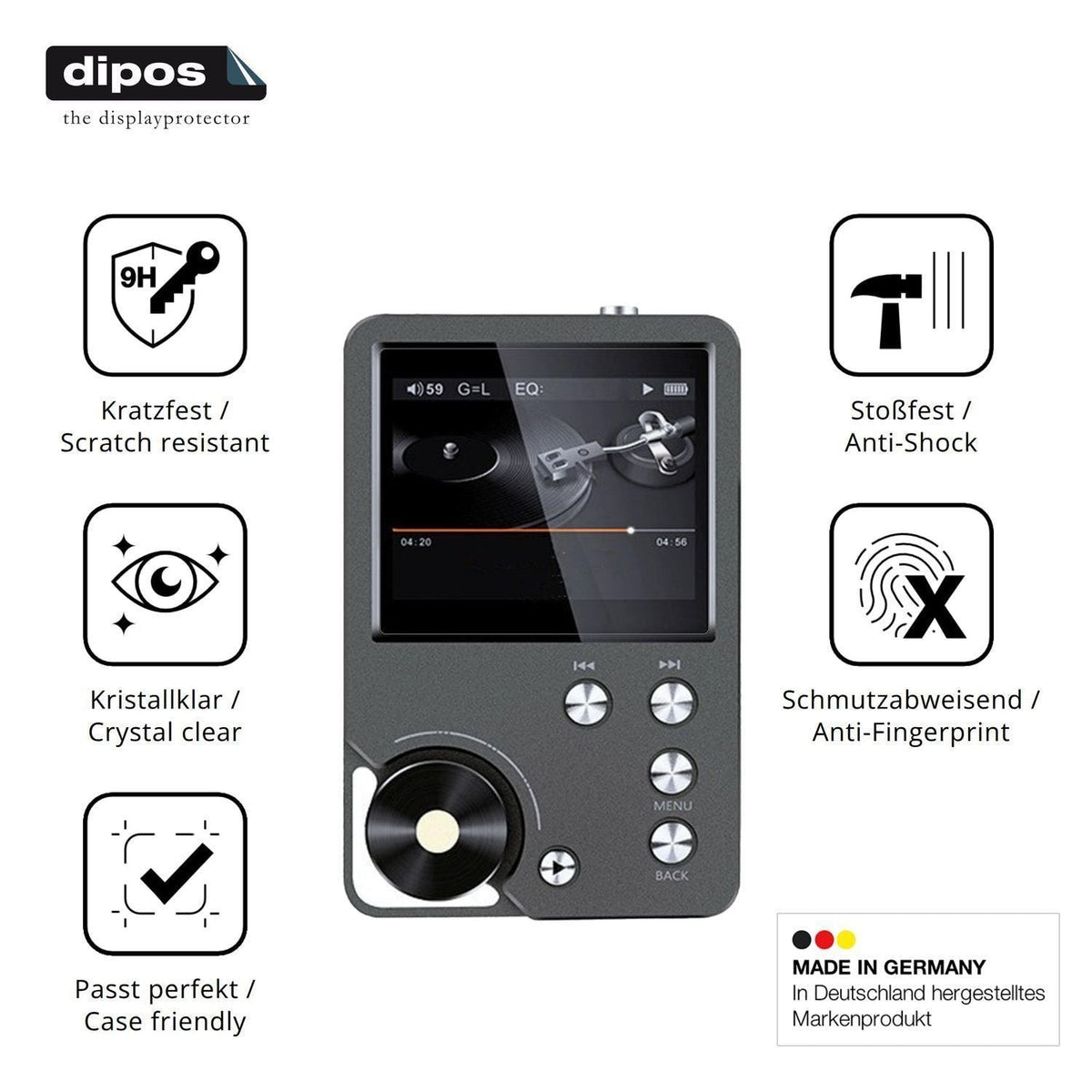 2x 9H Schutzfolie für Ouitble Hi Res MP3-Player Pa (7)